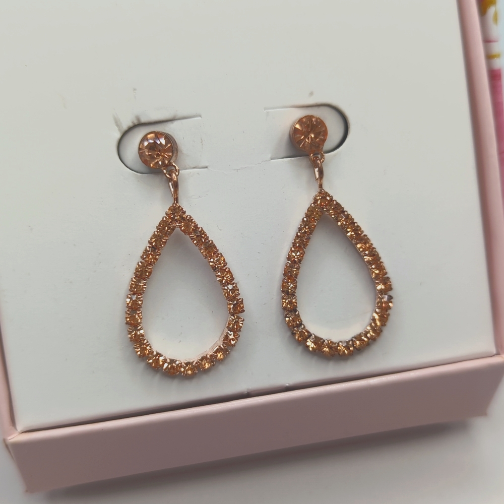 Earrings - gold and citrine